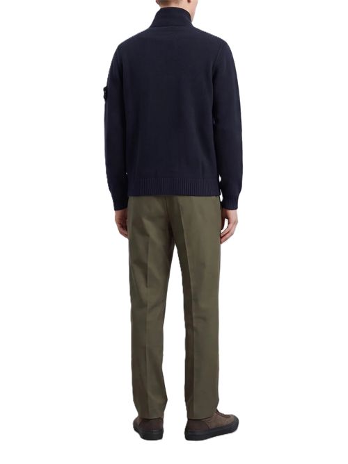 Stone Island Logo Patch Buttoned Cardigan Stone Island | L2S15 5100047 S00A3V0020 NAVY BLUE